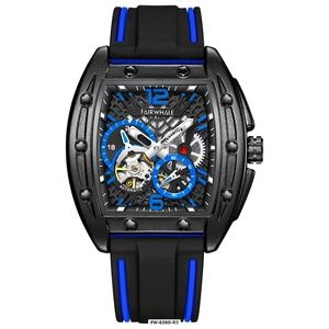 MARK FAIRWHALE Tonneau Waterproof Luminous Tourbillon Automatic Mechanical Watch